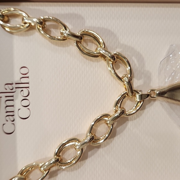 💛🔹️Camila Coelho🔹️beautiful Viral SHINY STAR medallion pendant 18" Necklace - Picture 7 of 9